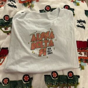 Alpha Delta Pi White Graphic T-Shirt